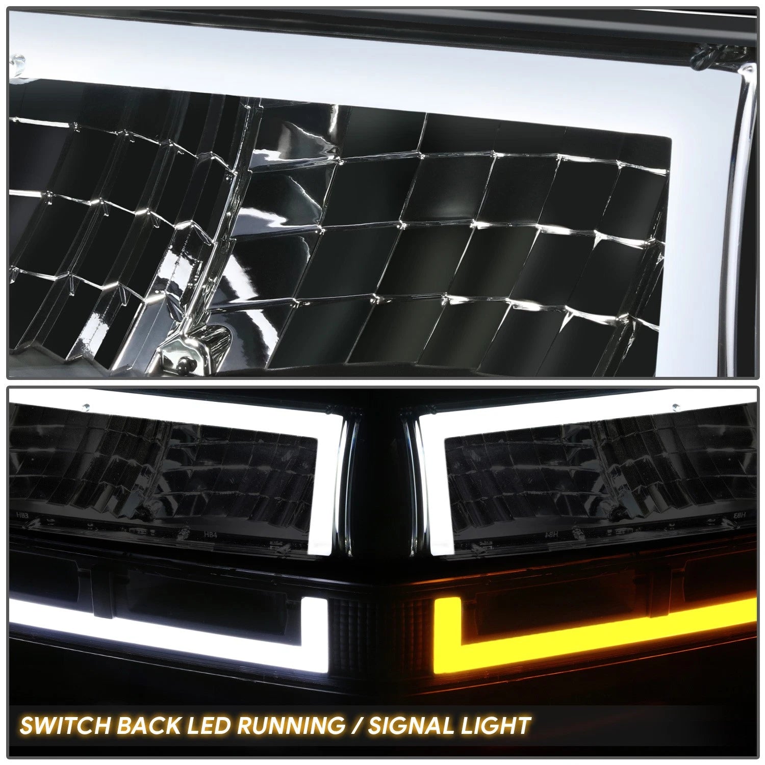 LED DRL Switchback Headlights for Chevy Blazer/S10 (1998–2004)