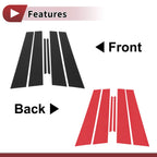 Door Pillar Window Trim for Toyota Crown (Carbon Fiber, Front & Rear, Left & Right)