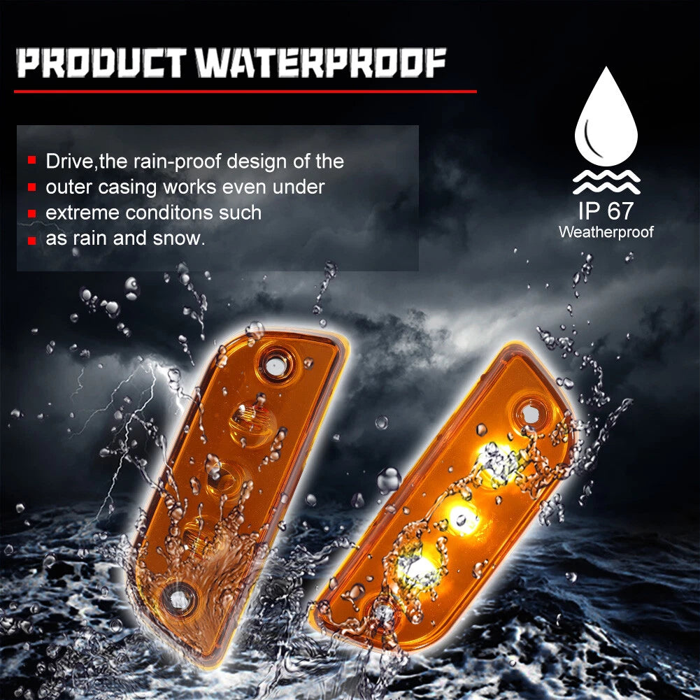 5pc Amber LED Roof Clearance Marker Light for Kenworth T680 T770 T880