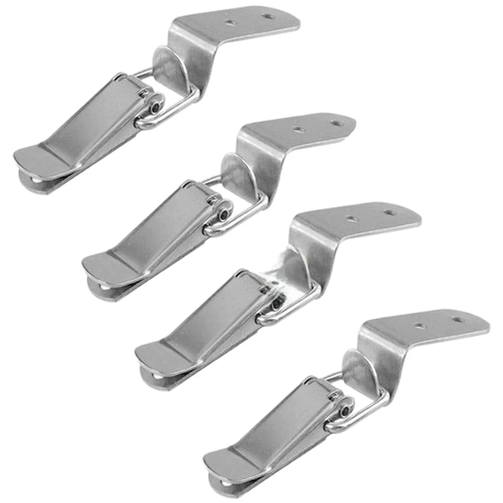 Set of 4 Industrial 90 Degree Hook Latch Carbon Steel for Equipment Fastening