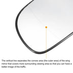 Heated Left Side Rearview Mirror Glass with Backing Plate for Dodge Caravan 