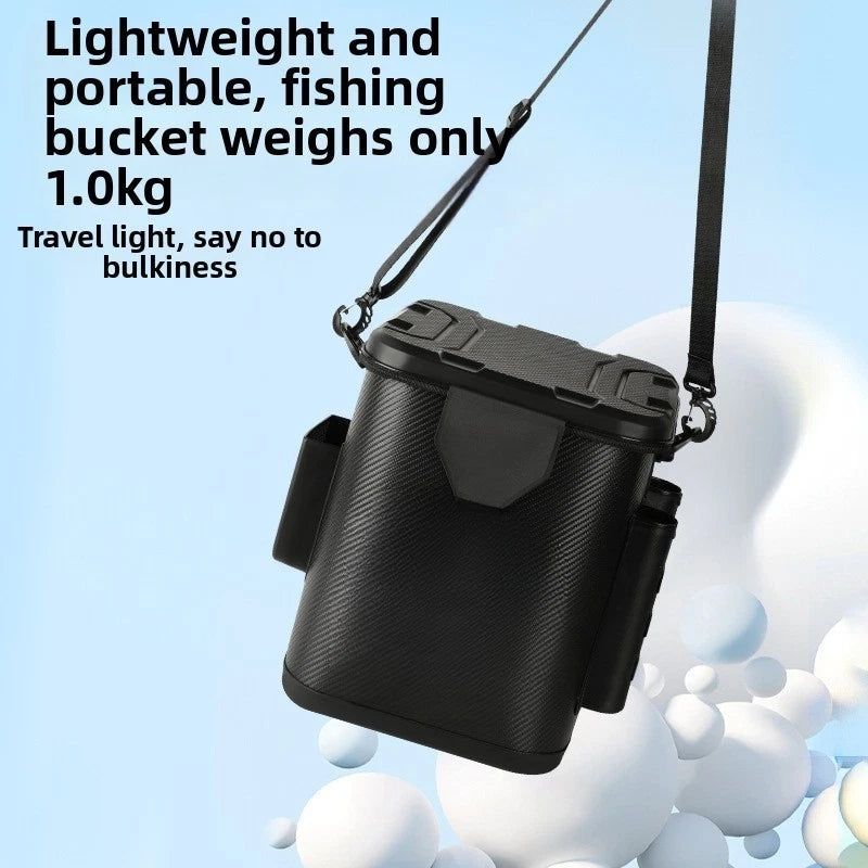 EVA Fishing Bucket for Boating Trips - Lightweight Hard Shell Pail