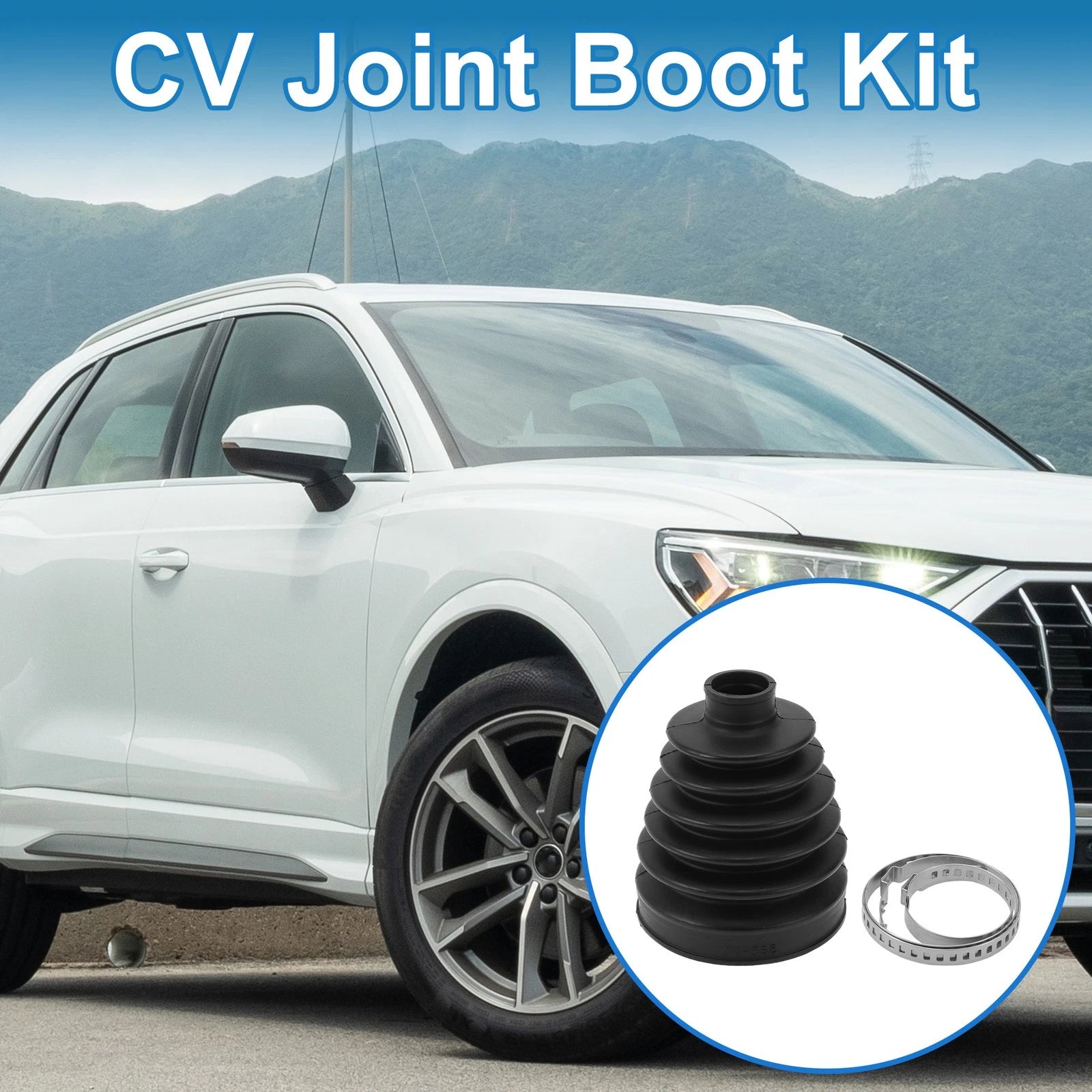 Outer CV Joint Boot Kit with Clamps for Audi Q3 (2015–2018) 1K0498203F