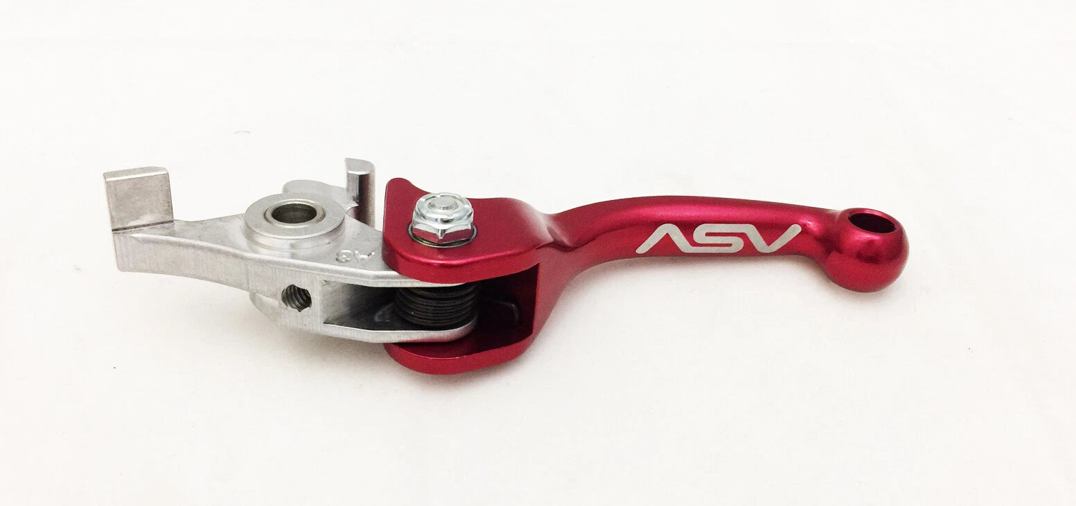 ASV F3 Shorty Clutch Perch Levers Red for Yamaha YFZ 450 (2007–Present)