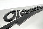 Chrome Metal License Plate for Oldsmobile Emblem Logo (Universal)