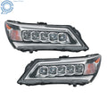 Set of 2 LED Chrome Headlights for Acura MDX (2014–2016)