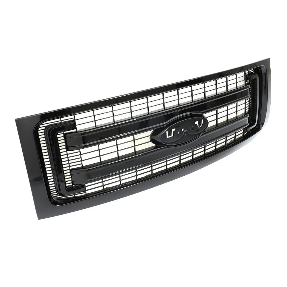 Front Bumper Upper Grille for Ford F-150 (2009–2014) Gloss Black