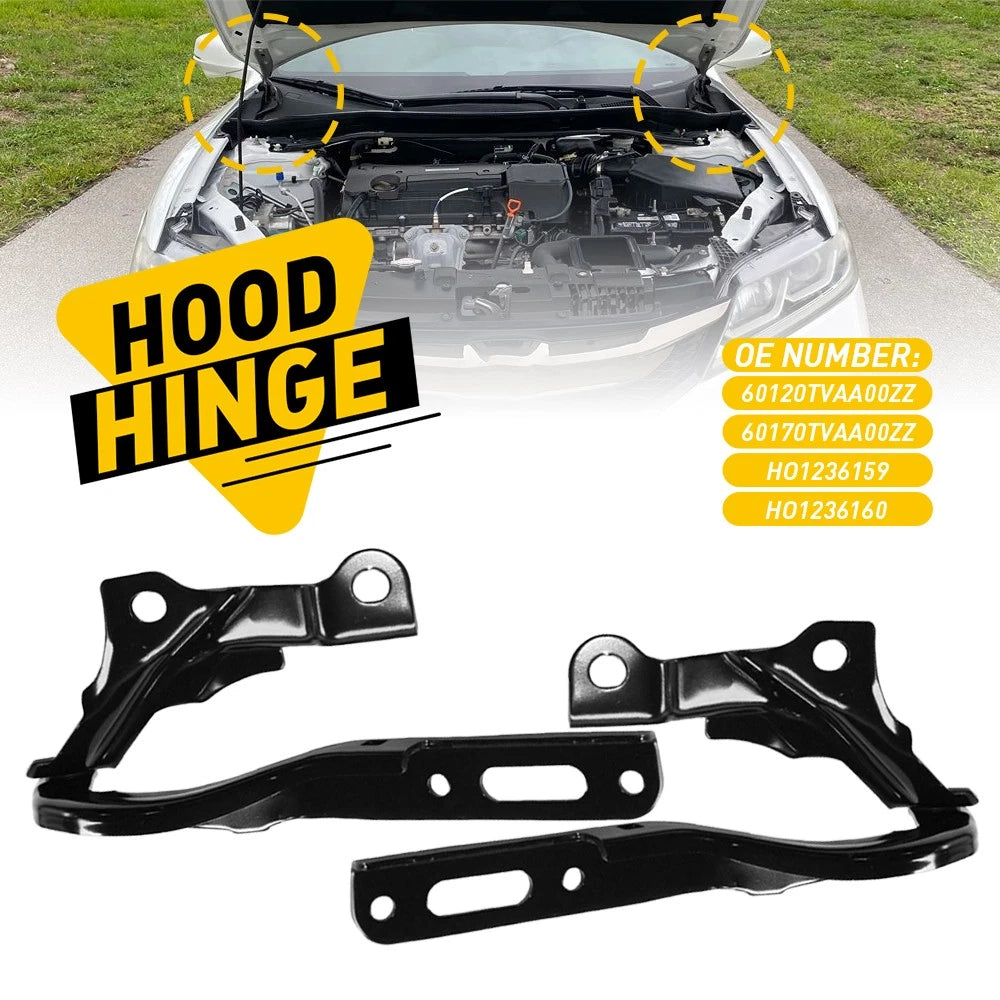 Set of 2 Hood Hinges for Honda Accord Left Right