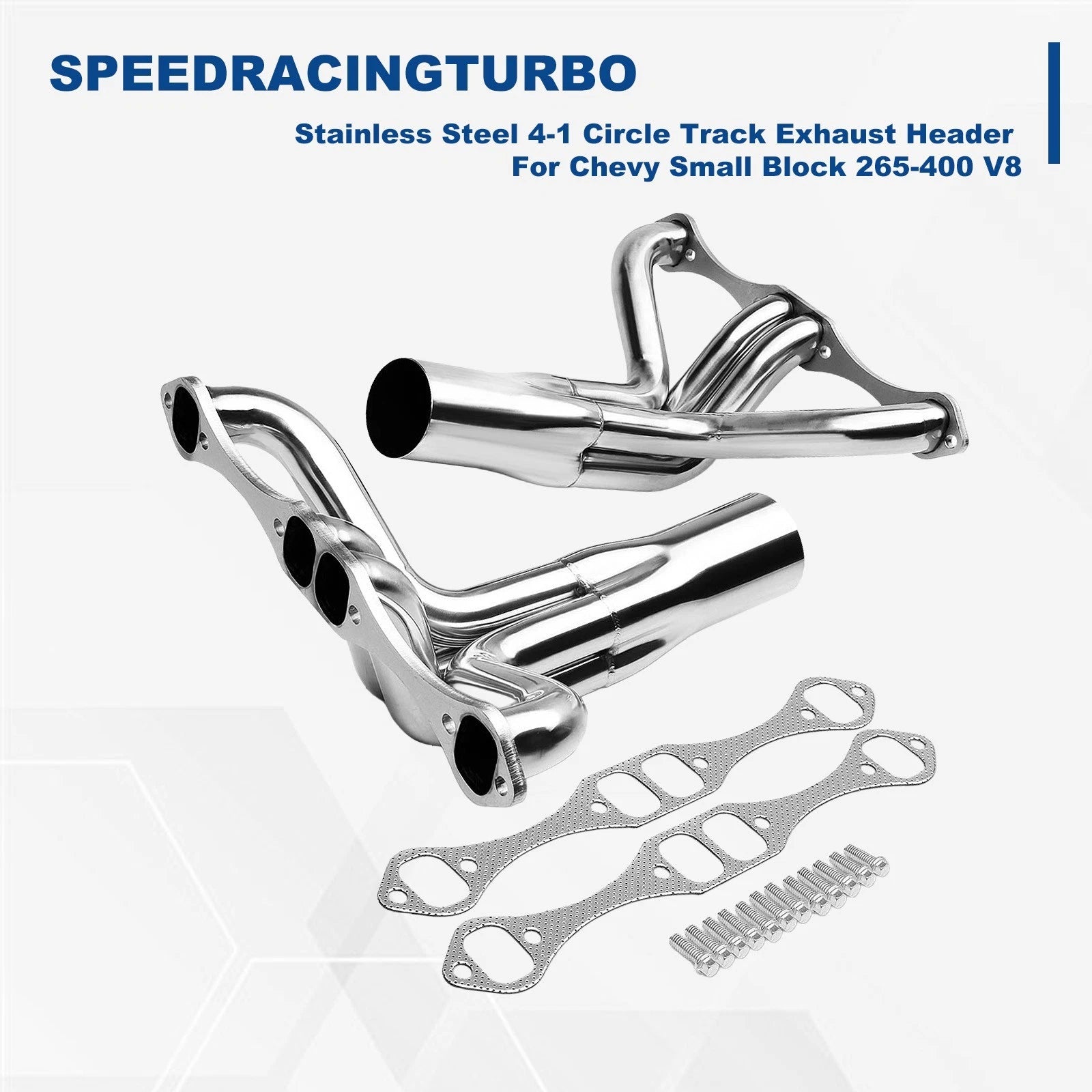 4-1 Stainless Steel Exhaust Header for Chevy Small Block 265-400 V8