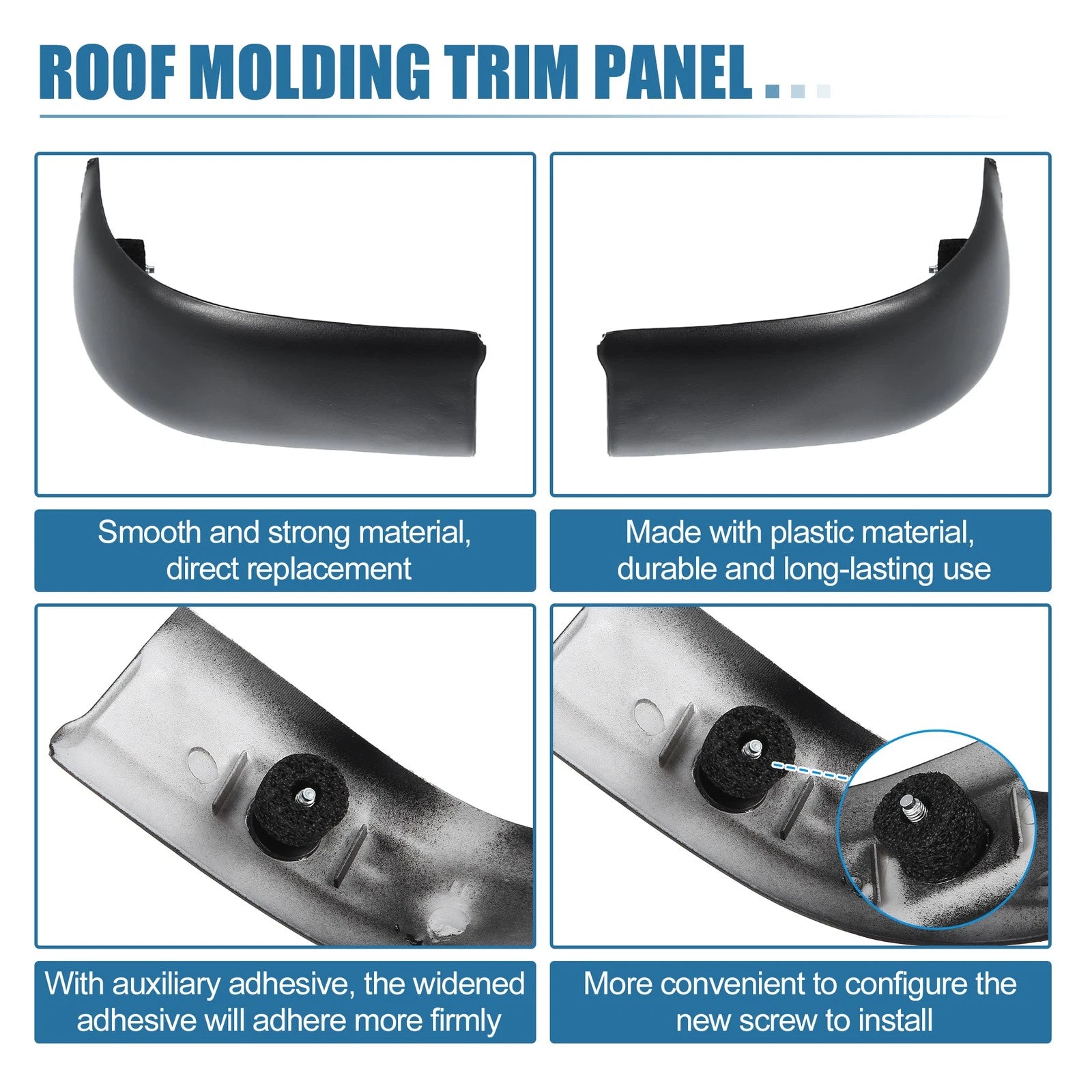1 Pair Roof Side Decorative Strips No.YC3Z-2551729-PTM for Ford F-250 (2017–2022)