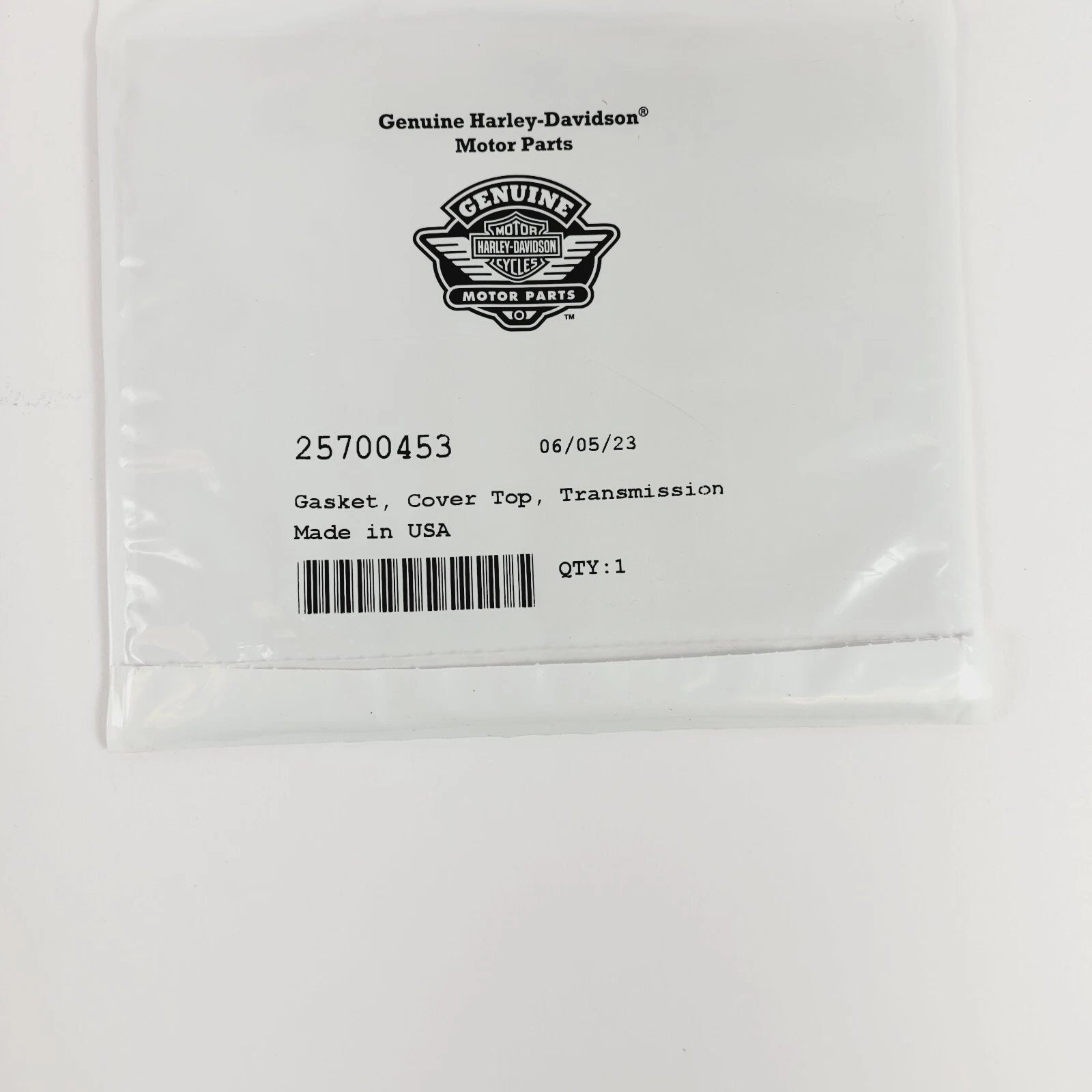 Genuine Transmission Top Cover Gasket for Harley-Davidson M8 FLT (OEM 25700453)