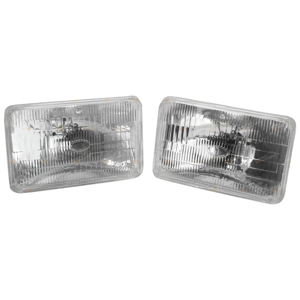 2 x Sealed Beams 6x4 Square 40/60W 12V for Landcruiser 80 Series (1990–1998)