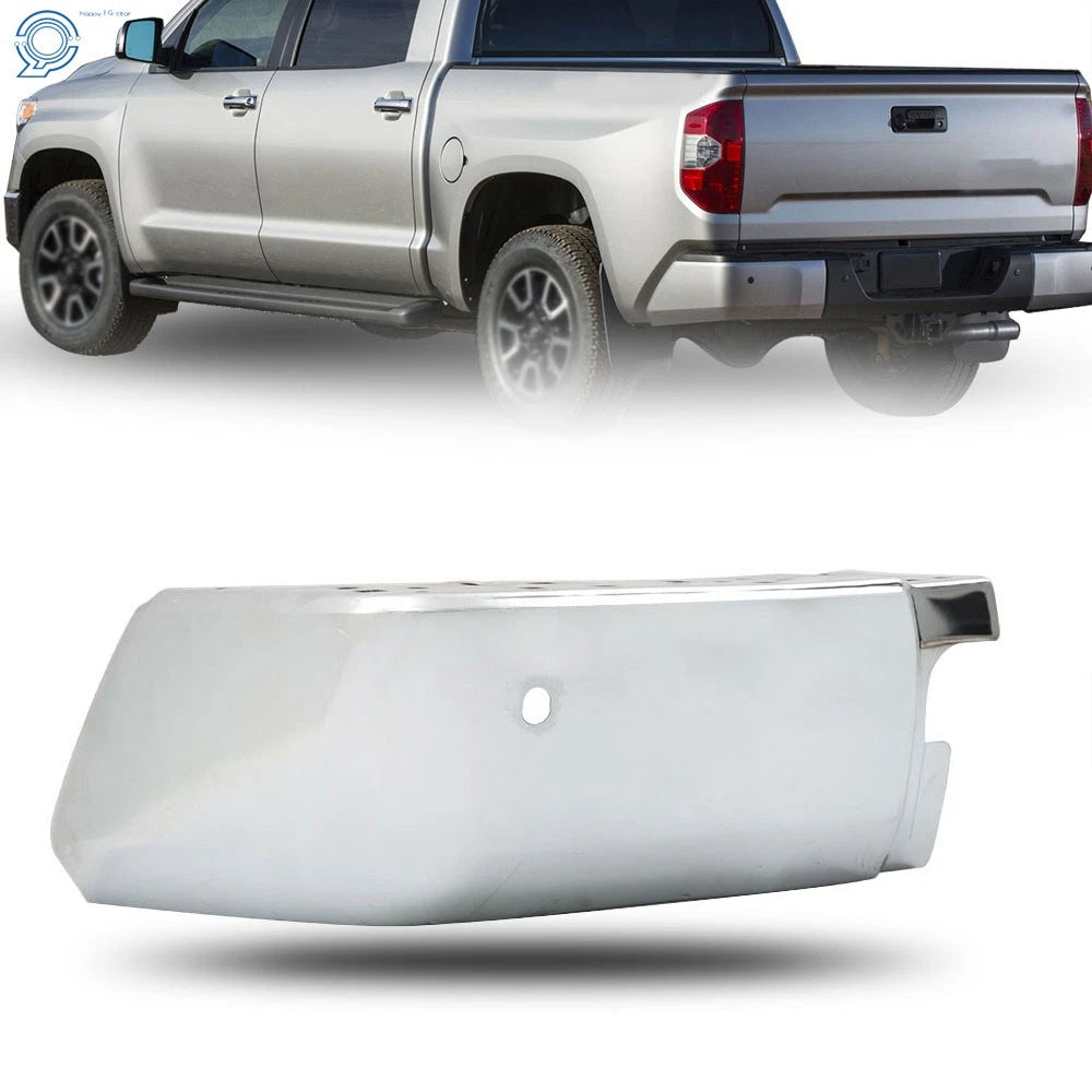 Chrome Steel Driver Side Rear Bumper End for Toyota Tundra (2014–2021)