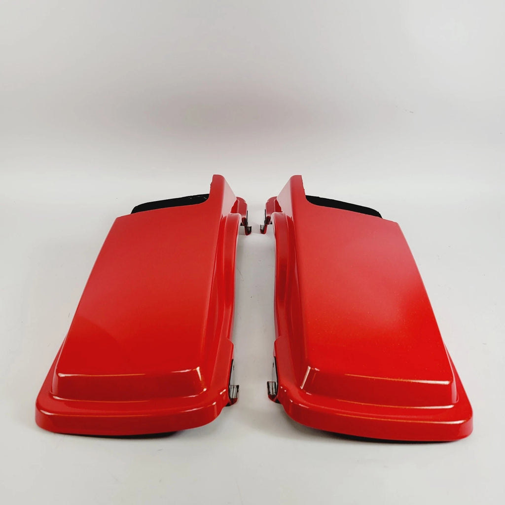 Set of 2 Orange Saddlebag Lids for Harley Davidson Touring (1993–2013)