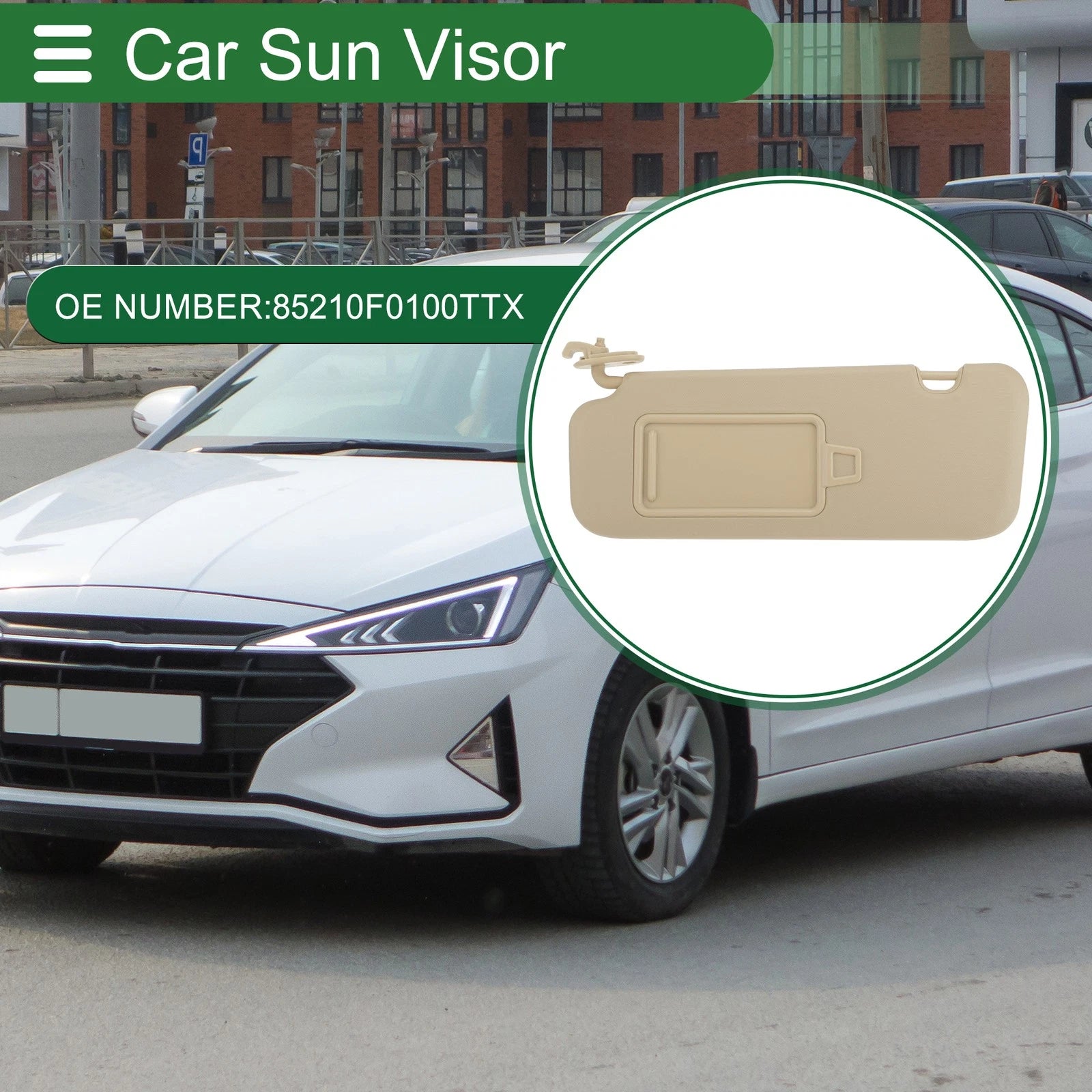 Sun Visor No.85210F0100TTX for Hyundai Elantra AD (2016–2019) Left Driver Side