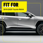 Set of 8 Stainless Steel Chrome Pillar Post Trims for Toyota RAV4 (2019–2025)