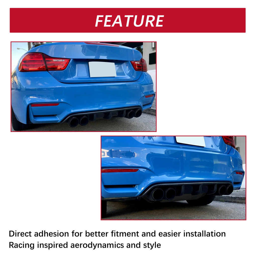Carbon Fiber Rear Bumper Diffuser for BMW F8X M3 M4 (2015-2018)