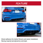 Carbon Fiber Rear Bumper Diffuser for BMW F8X M3 M4 (2015-2018)