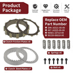 Clutch Friction Steel Plates w Spring Bolt for Yamaha YZ250 (2002–2024)