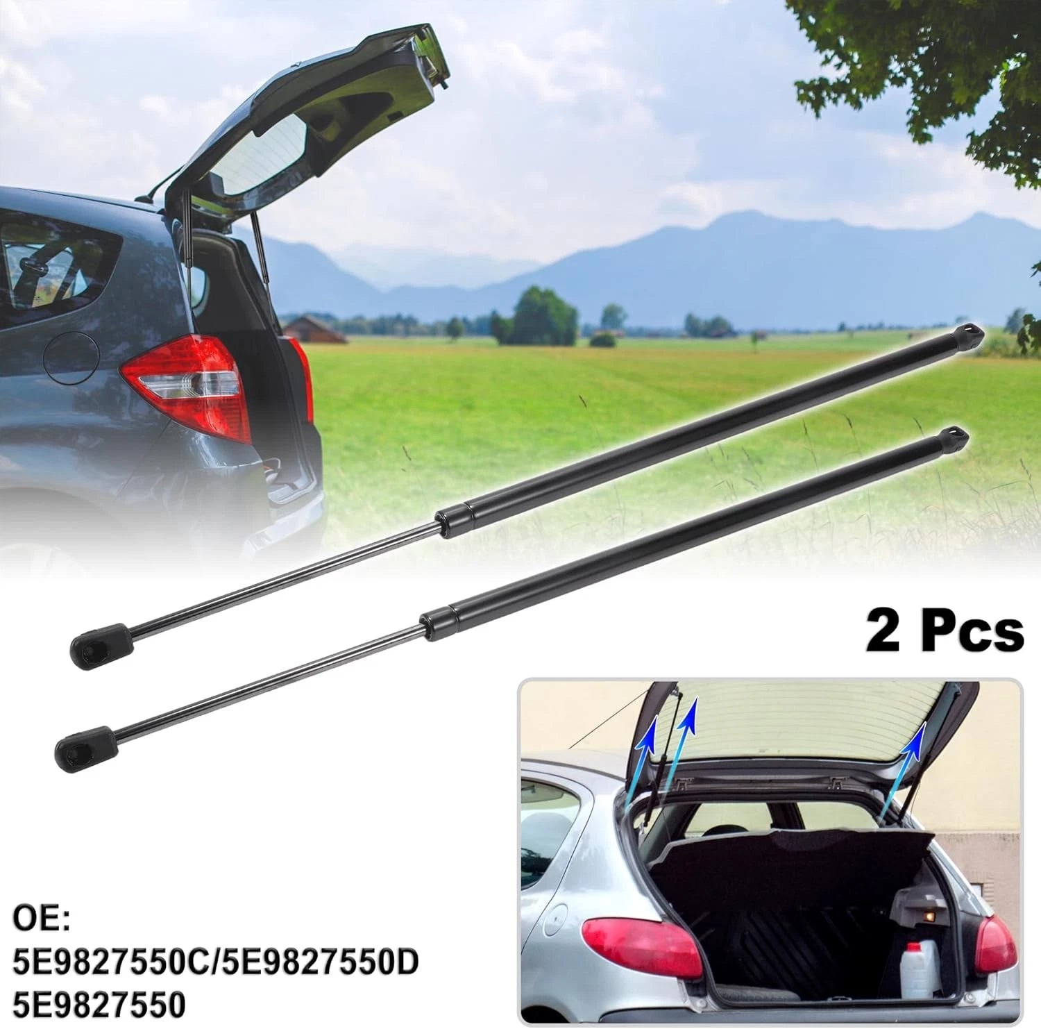 2PCS Rear Hatch Lift Support Struts for Skoda Octavia 3 Combi (2012-2020)