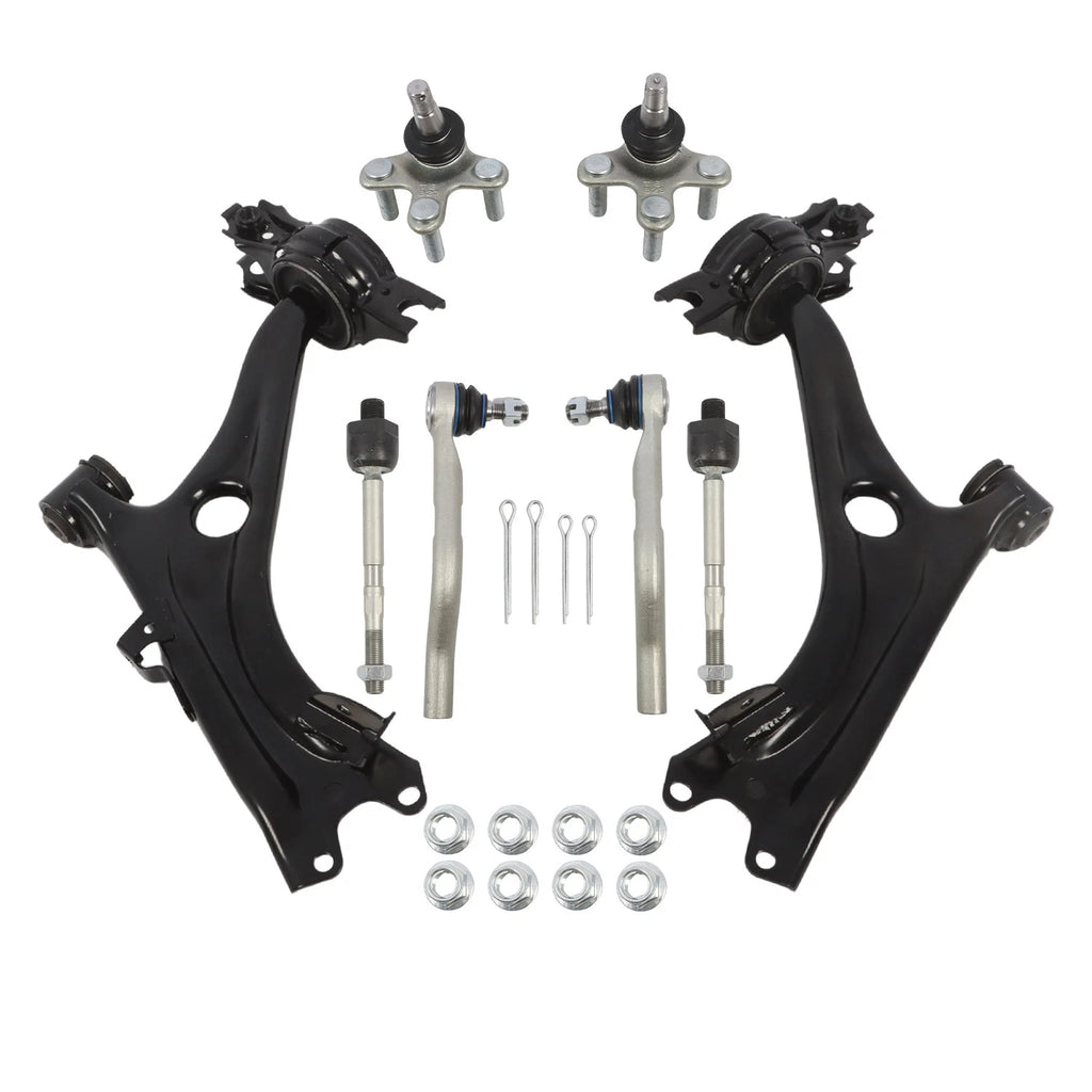 Front Lower Control Arms w/Ball Joints Tie Rod Ends for Honda Civic (2016–2019)