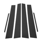 Set of 6 Door Pillar Window Trim for Lexus ES (2013–2018) Carbon Fiber Black