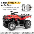 Rear Brake Drum Hub W/Shoes Kit for Honda Fourtrax 300 TRX300 (1988–2000)