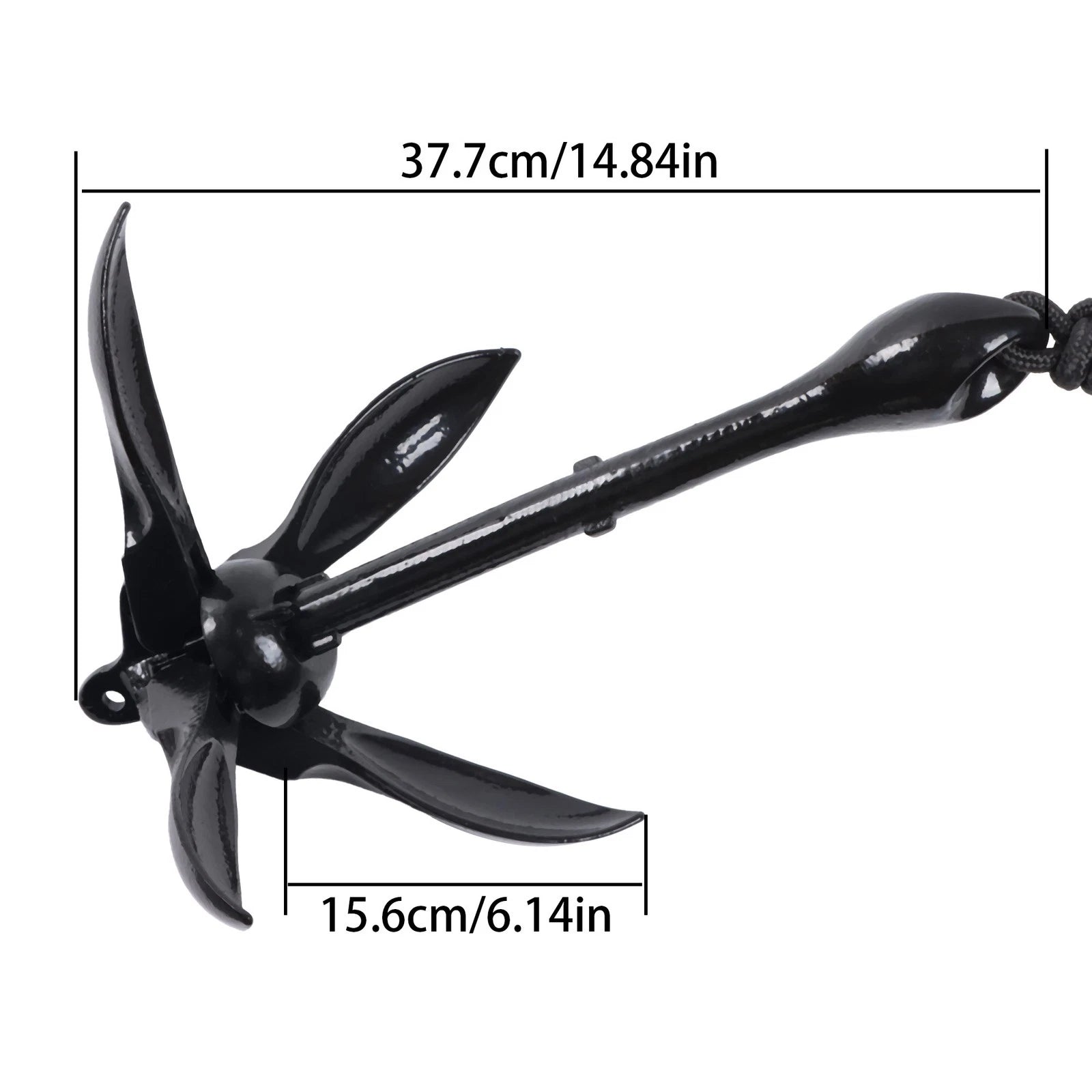 Folding Kayak Anchor Set 2.5kg for Grapnel Boat (USA)