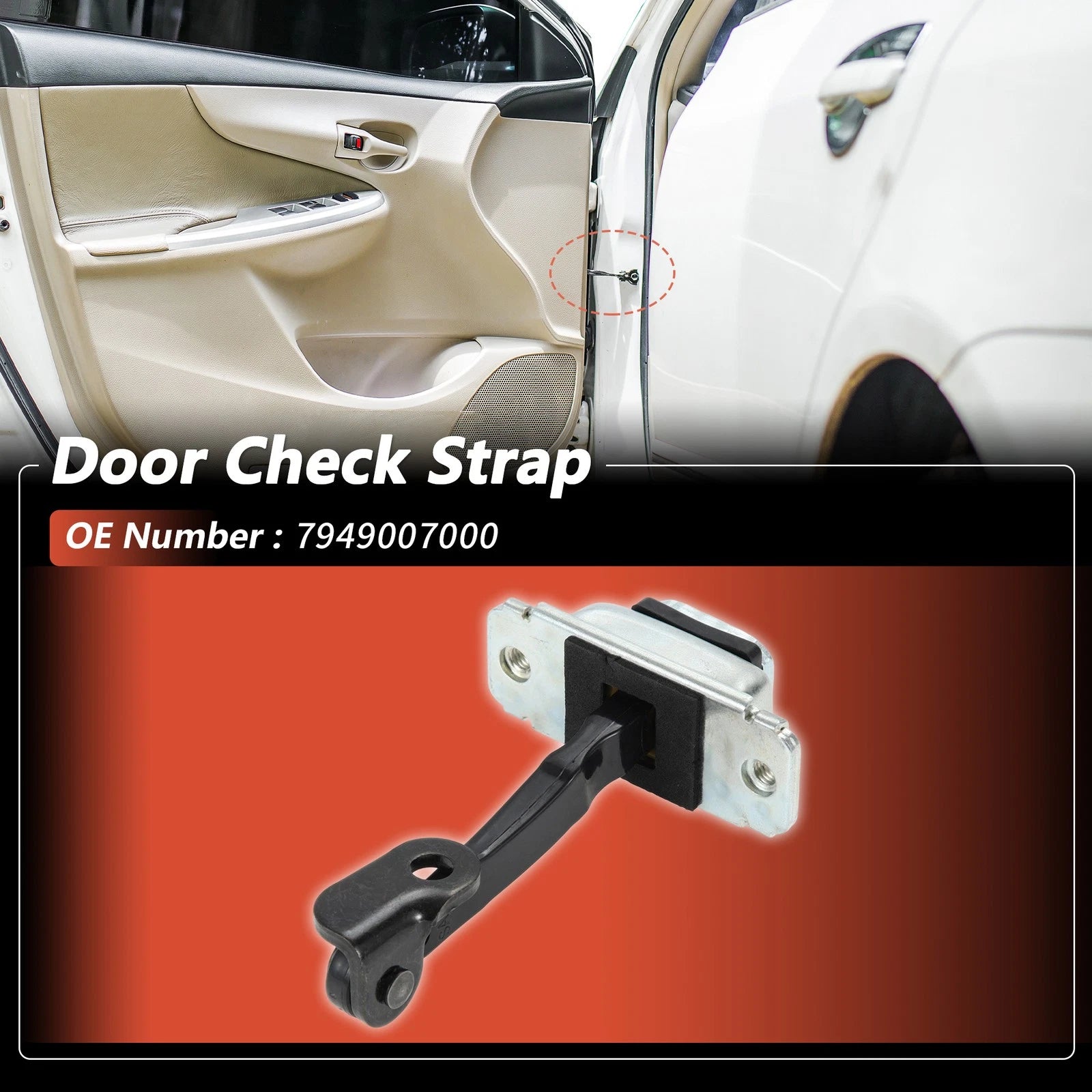 Rear Right Door Check Strap for Kia Picanto (2007–2011) No.7949007000