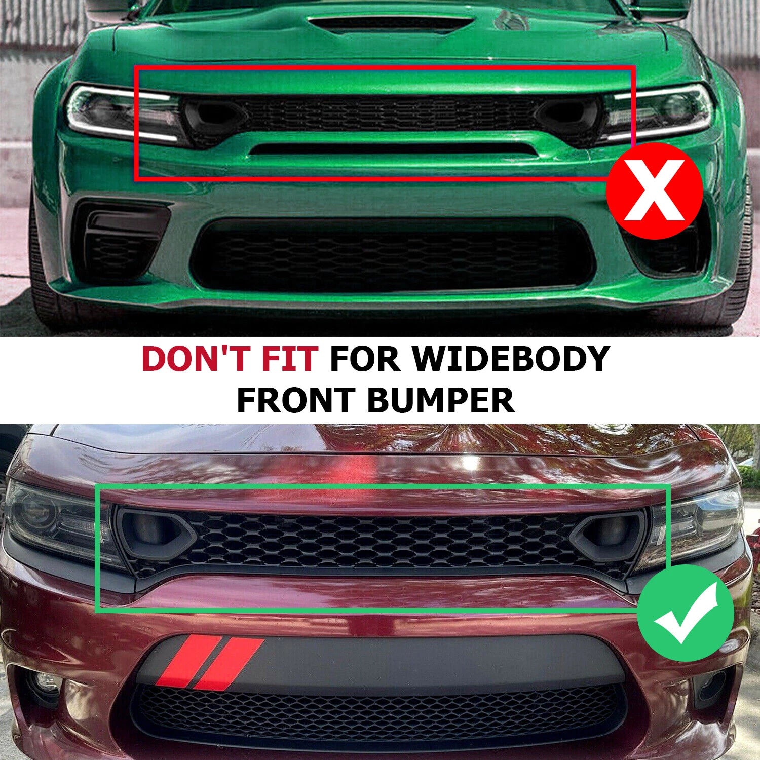 Upper Grille with Bezels for Dodge Charger SRT Scat Pack Daytona (2015–2023)