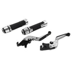 Silver Extendable Brake Clutch Levers Grip Set for Triumph Speed Triple 675