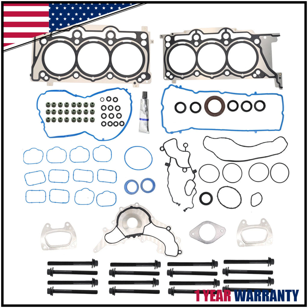 Head Gasket Set with Bolts for Ram Chrysler Dodge Avenger Jeep 3.6L (2011–2016)