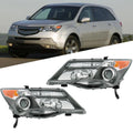 Headlight Assembly Pair for Acura MDX (2007–2009) HID Black