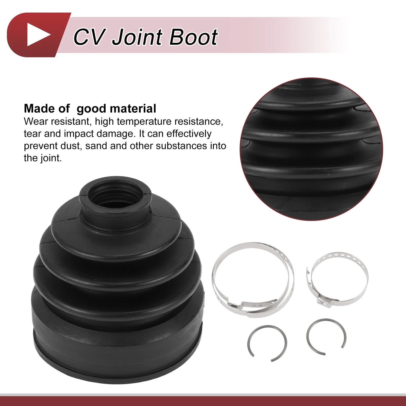 Inner CV Joint Boot Kit w/ Clamps for Nissan Pathfinder (2013–2020)