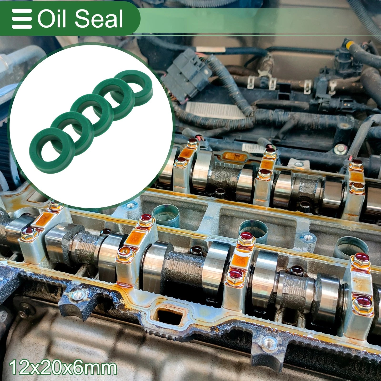 Set of 5 Oil Seal Rotary Shaft Seal 12x20x6mm for Various Models