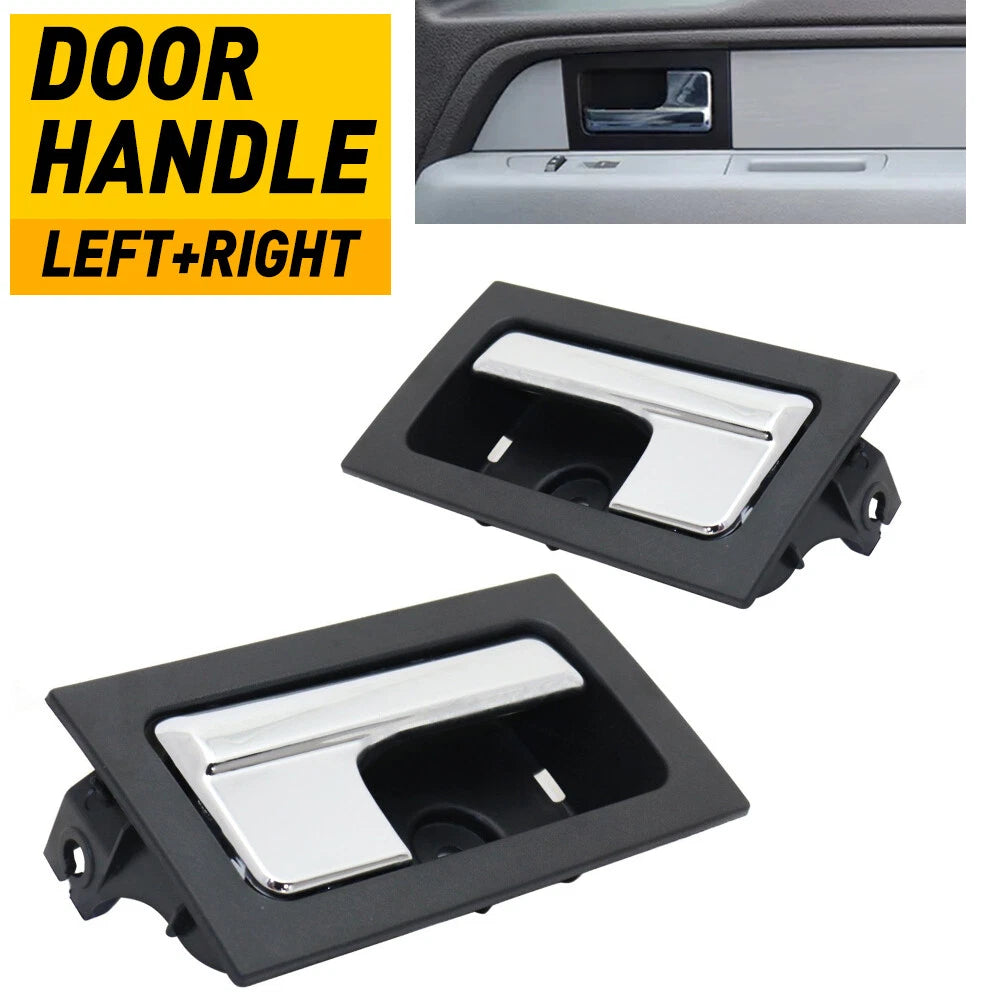 Inside Door Handle Pair Platinum Chrome for Ford F150 (2009–2014)