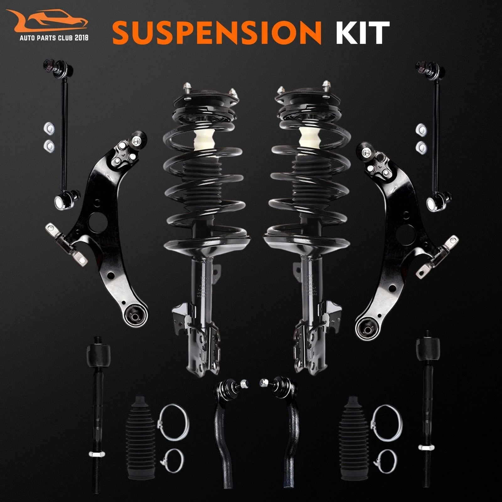 Set of 4 Front Struts Lower Control Arm Ball Joints for Toyota Sienna (2004–2006)