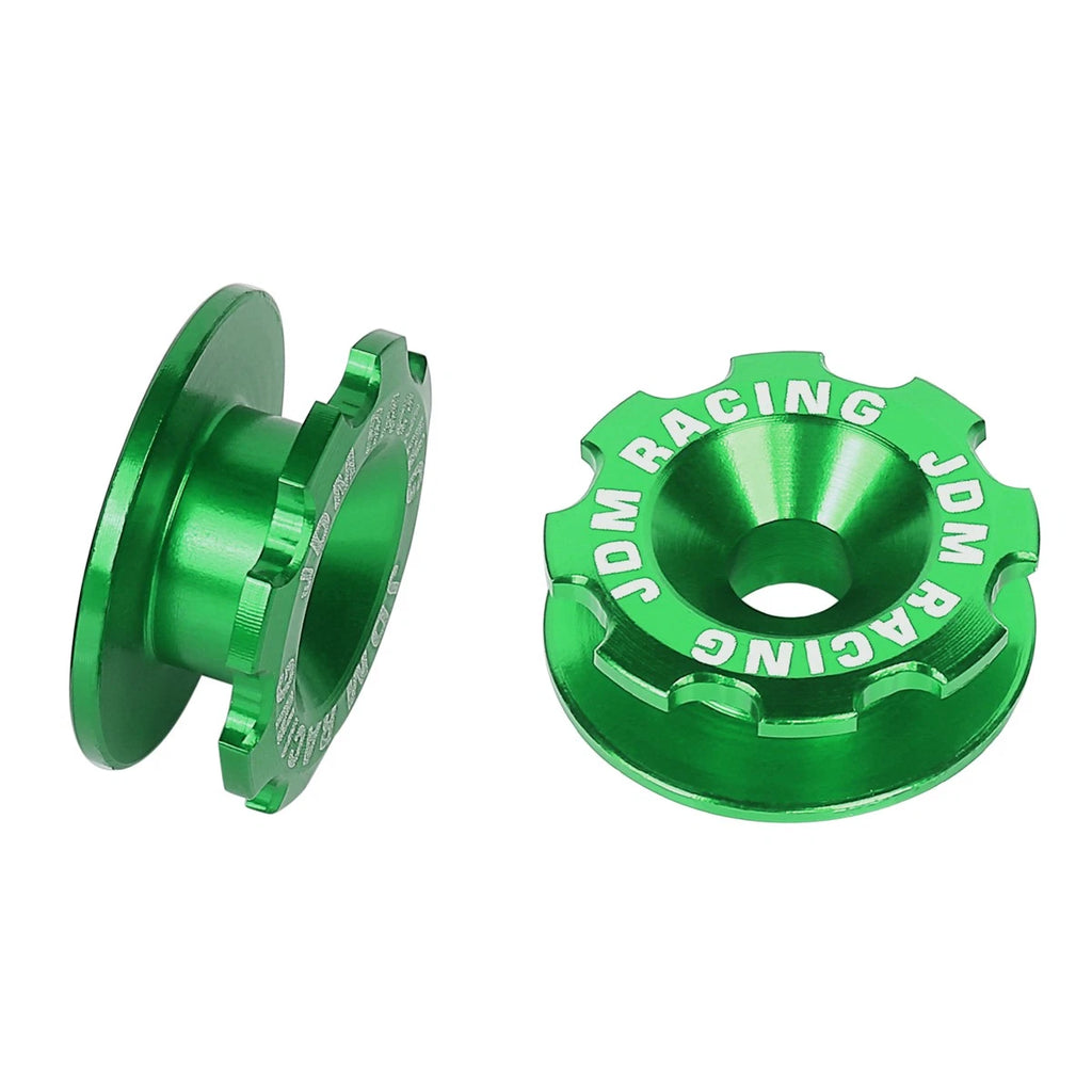 Set of 4 Aluminum Green Bumper Quick Release Fasteners for