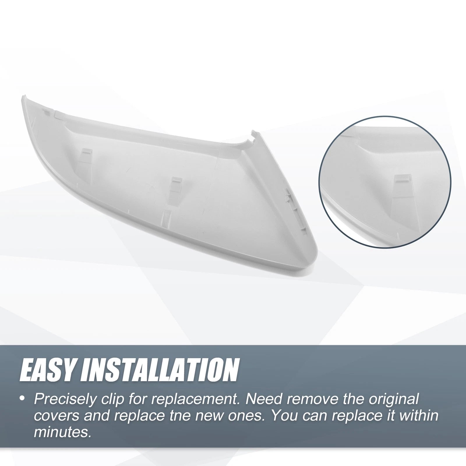 Left Side Mirror Cover Cap for Honda Civic (2016–2021) - White