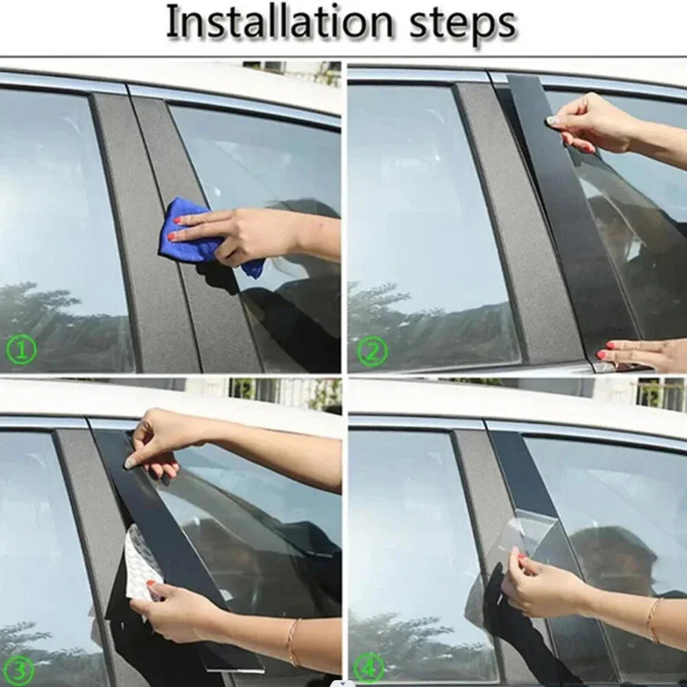 Pillar Post Set Door Window Trim Covers for Honda Odyssey (2011-2017)