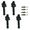 Set of 4 Ignition Coils & 4 Spark Plugs for Mercedes-Benz C230 (2000–2007)