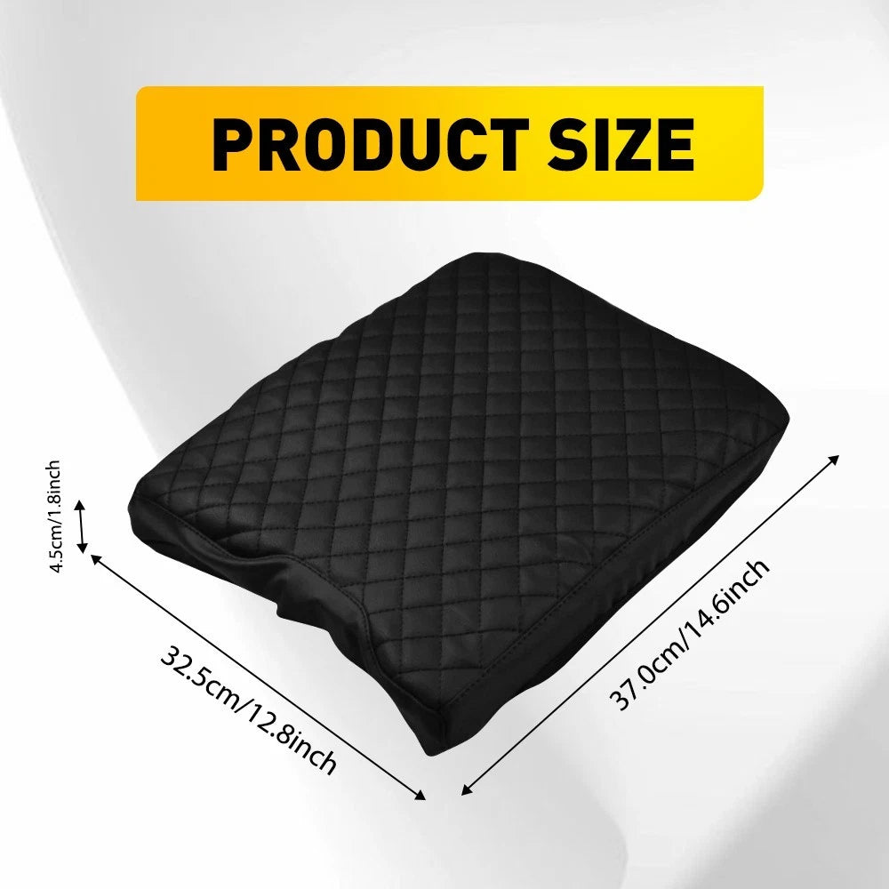 Leather Center Console Lid Armrest Cover for Ford F150 (2015–2019)