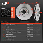 Front Disc Brake Rotors for BMW X5 (2002-2006) 356mm
