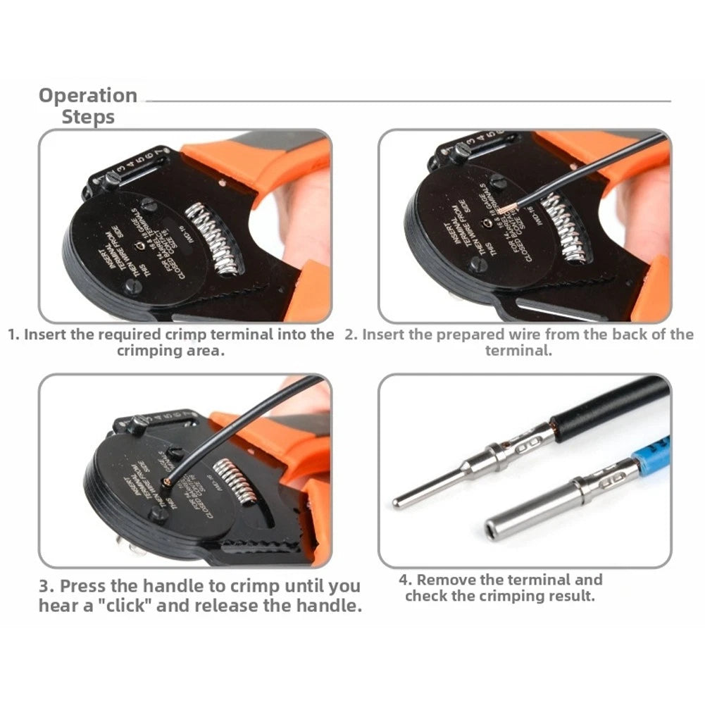 IWD16 Connector Crimping Pliers for DELCHI Car Terminal Pins (Male/Female)