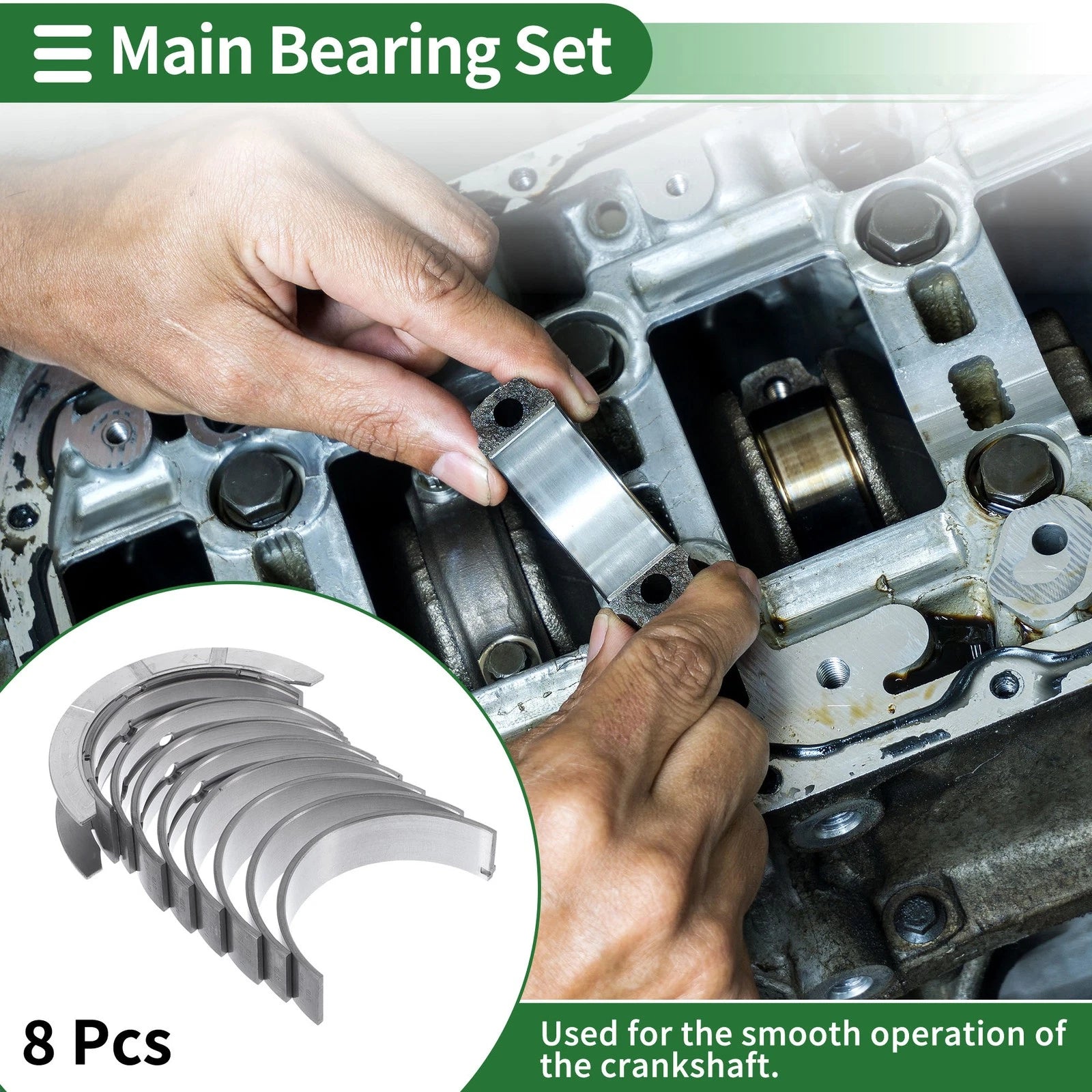 Main Bearing Set No.12648786 for Chevrolet Equinox (2005–2009)
