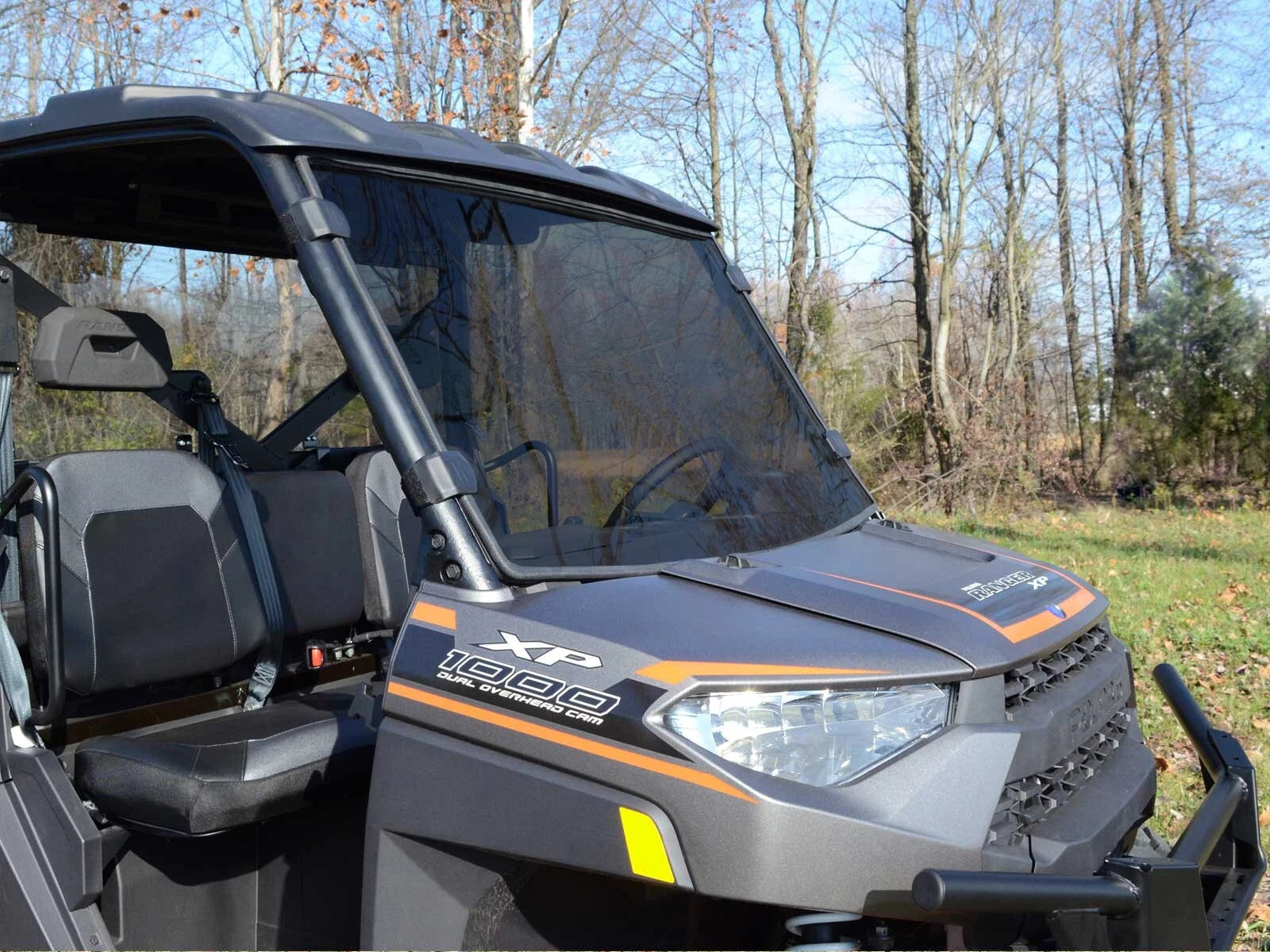 Scratch Resistant Dark Tint Windshield for Polaris Ranger XP 1000 (2017–2023)
