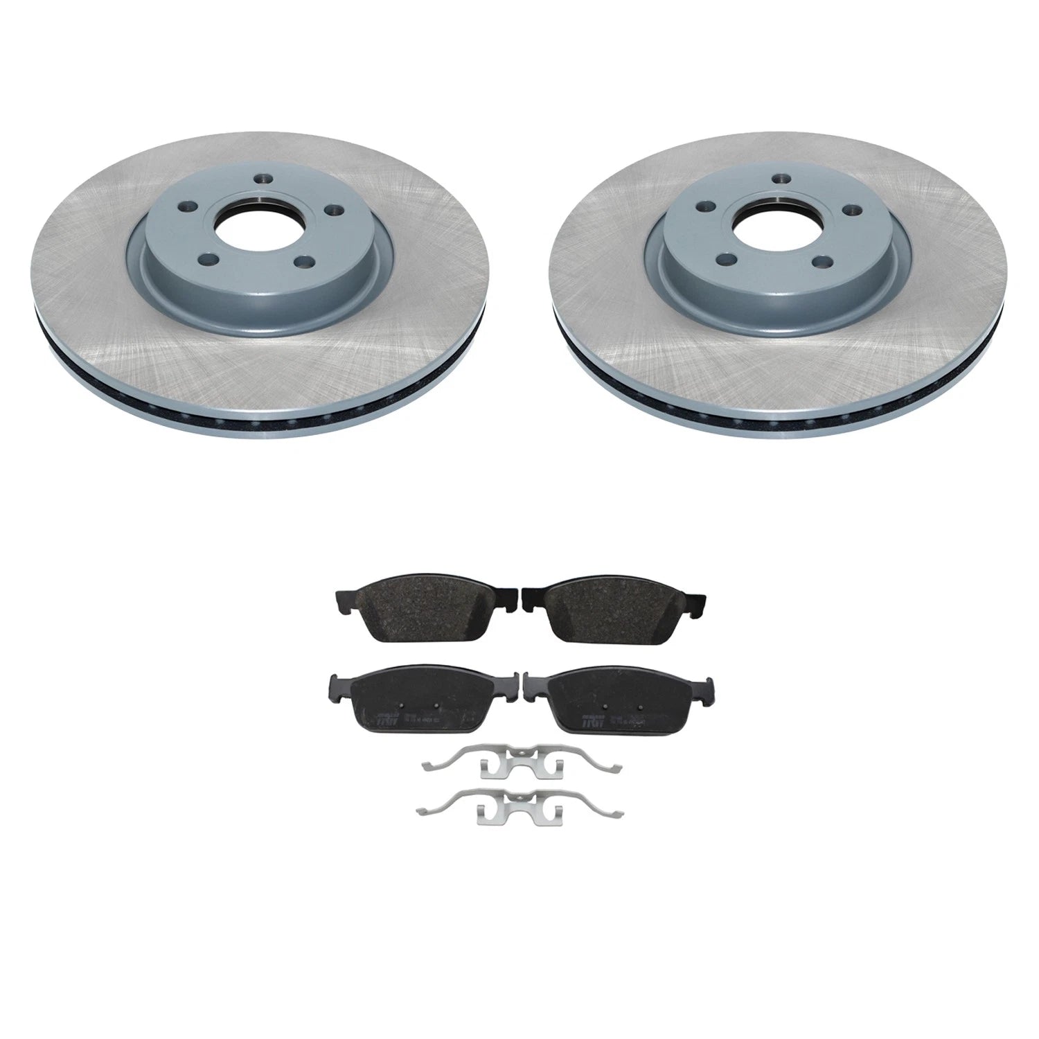 Set of 2 DuraGo Front Rotors & TRW Pro Low-Metallic Brake Pads for Focus ST (2013–2018)