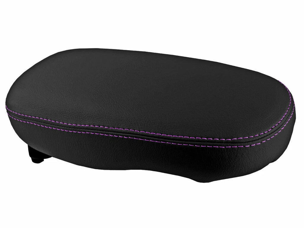 Console Lid Armrest Cover for Kia Soul (2014–2019) Purple Stitch