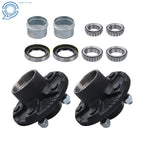 2X Trailer Axle 5x4.75 Idler Hubs w/ 3500# Bearing Kits