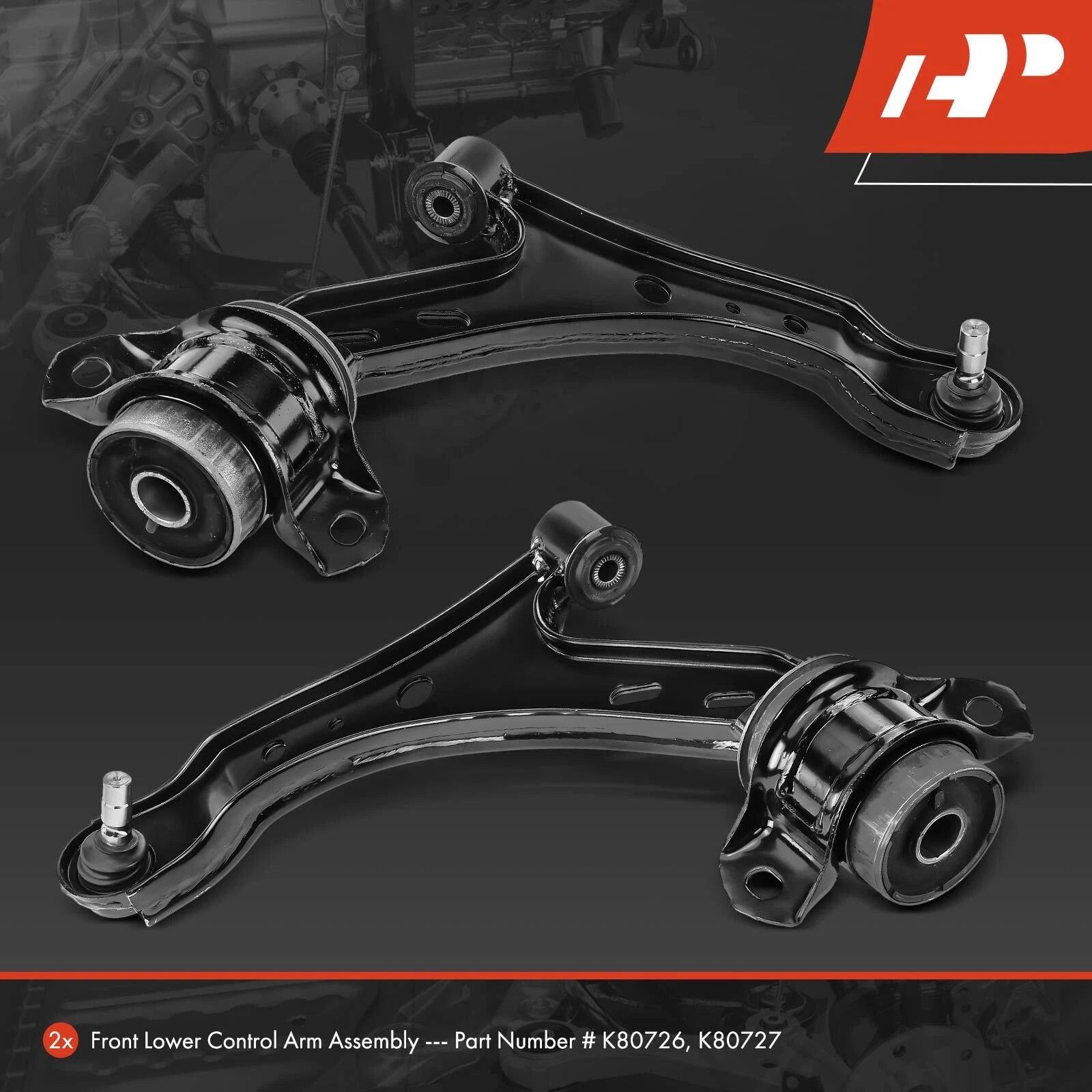 2X Front Lower Control Arm with Ball Joint for Ford Mustang (2005-2010)